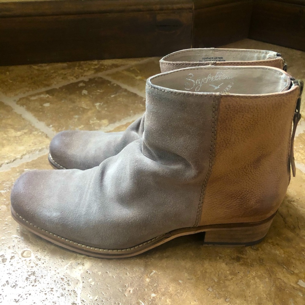 Leather booties